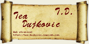 Tea Dujković vizit kartica